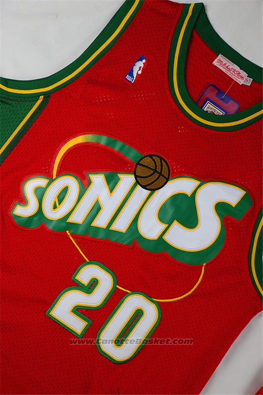 Maglia Seattle SuperSonics Gary Payton #20 Historic Retro Rosso